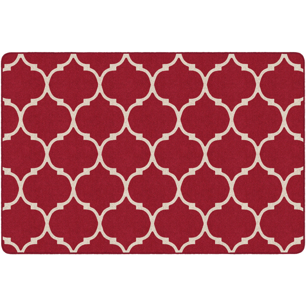 Flagship Carpets Moroccan Trellis Rectangular Rug, 72in x 108in, Red
