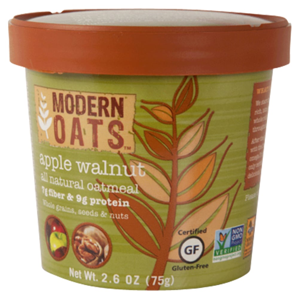 Modern Oats Oatmeal Cups, Apple Walnut, 2.6 Oz, Pack Of 12