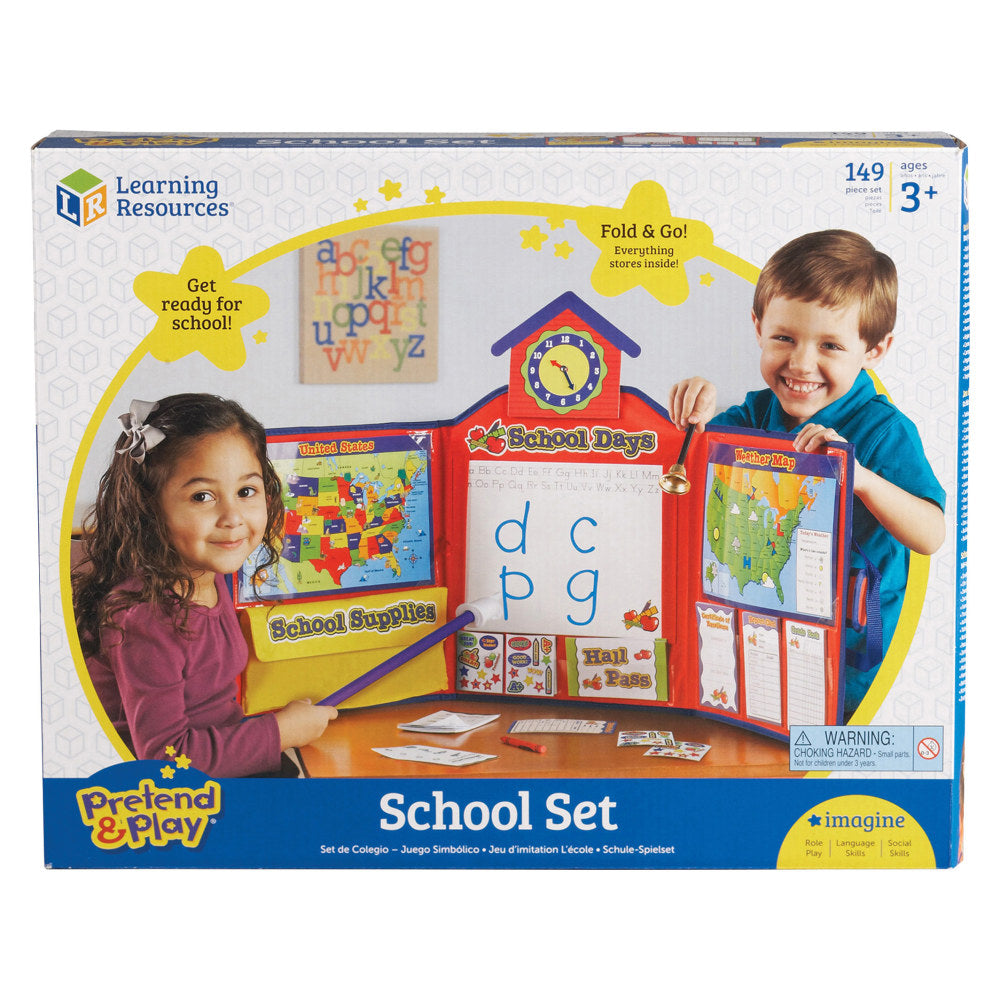 Learning Resources Pretend & Play School Set With U.S. Map, Grades Pre-K - 2