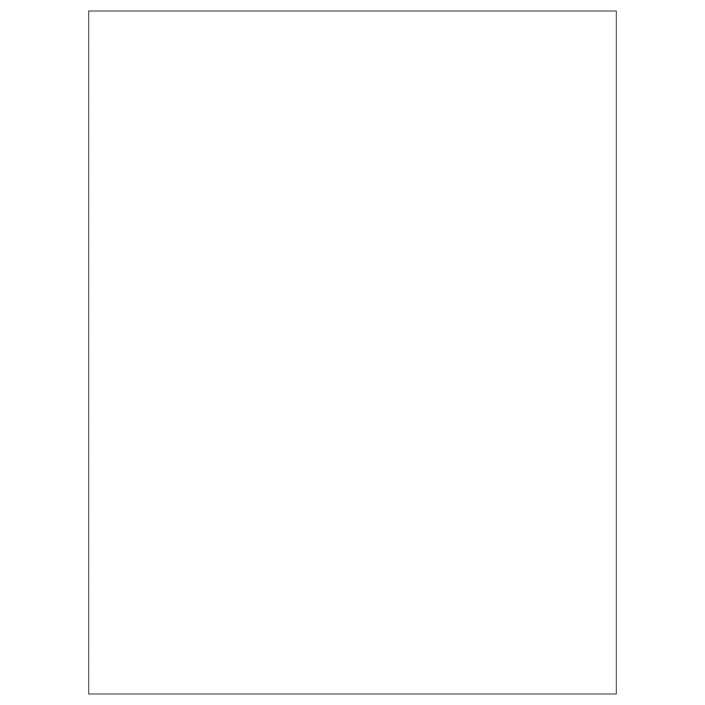 Tape Logic Weather-Resistant Laser Labels, LL256WR, Rectangle, 8 1/2in x 11in, White, Case Of 100