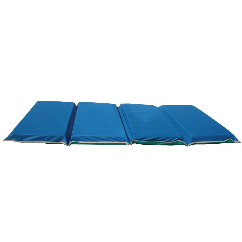 Peerless Plastics Heavy-Duty KinderMat, 2inH x 24inW x 48inD, Blue/Gray/Teal, Pre-K - Grade 1