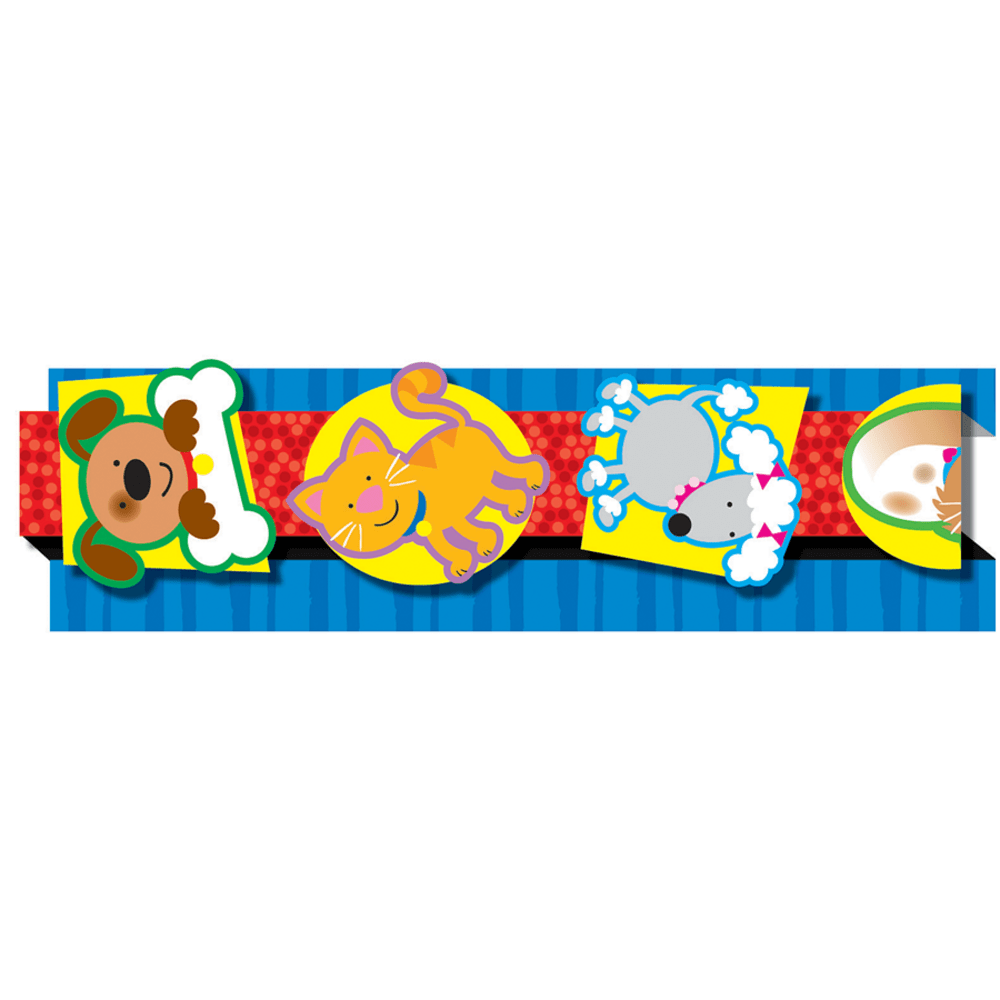 Carson-Dellosa Pop-Its Borders - Dogs & Cats, 3inH x 36inL, Pack Of 8
