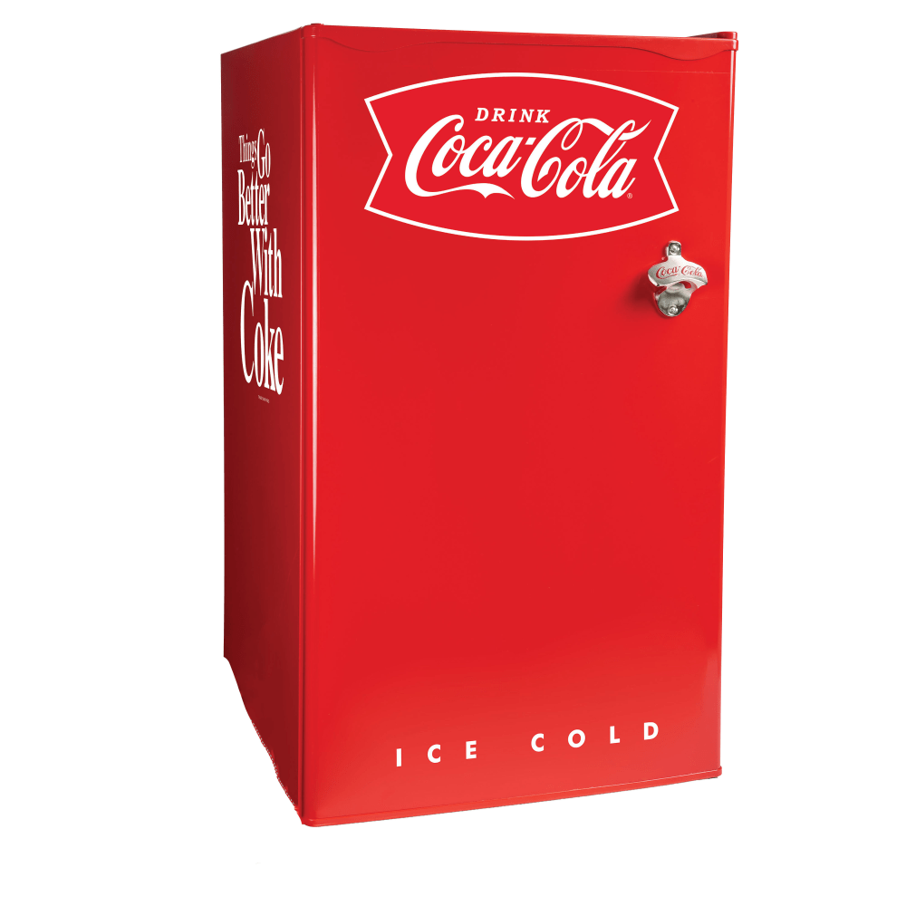 Coca-Cola 3.2 Cu Ft Refrigerator With Freezer, Red