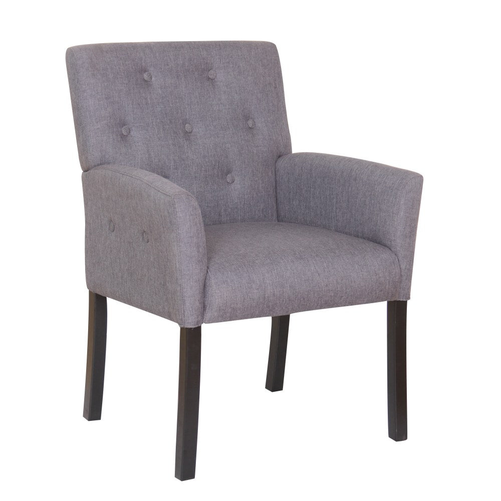 Boss Office Products Taylor Guest Chair, Slate Gray/Brown
