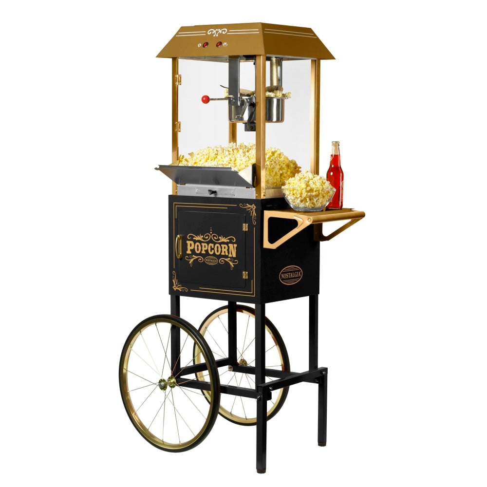 Nostalgia Electrics NKPCRT10 Vintage Professional Popcorn Cart, Black