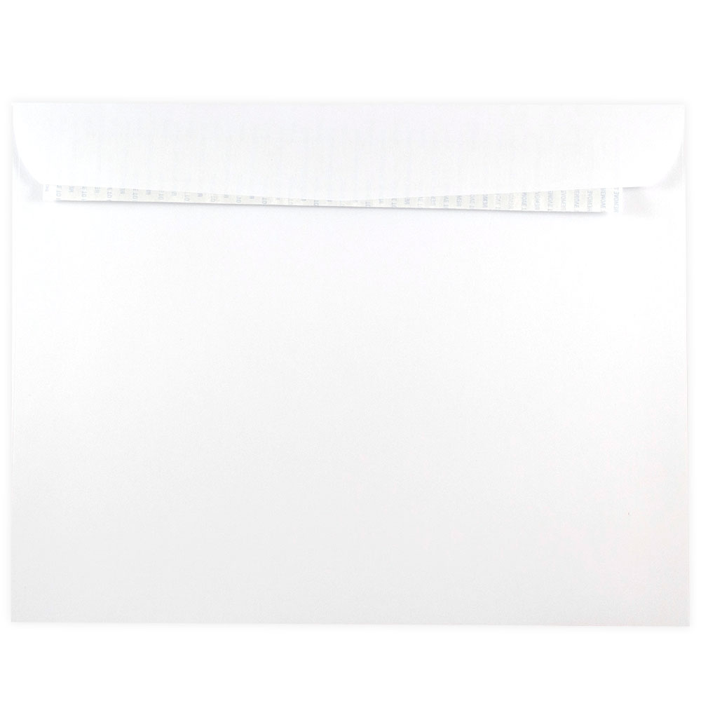 JAM Paper Booklet Envelopes, 10in x 13in, Peel & Seal Closure, White, Pack Of 25 Envelopes
