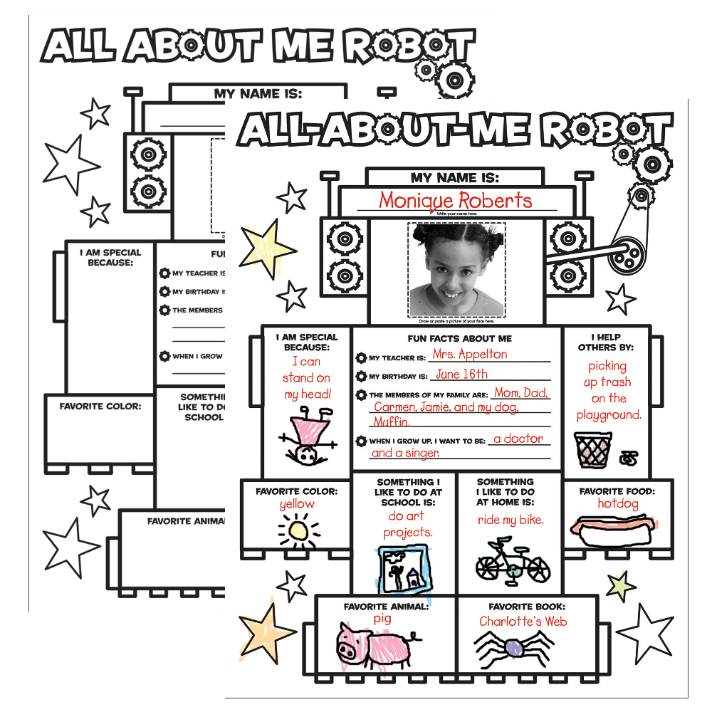 Scholastic Instant Personal Posters - All About Me Robot