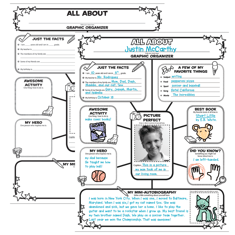 Scholastic Instant Personal Posters - All About Me Web