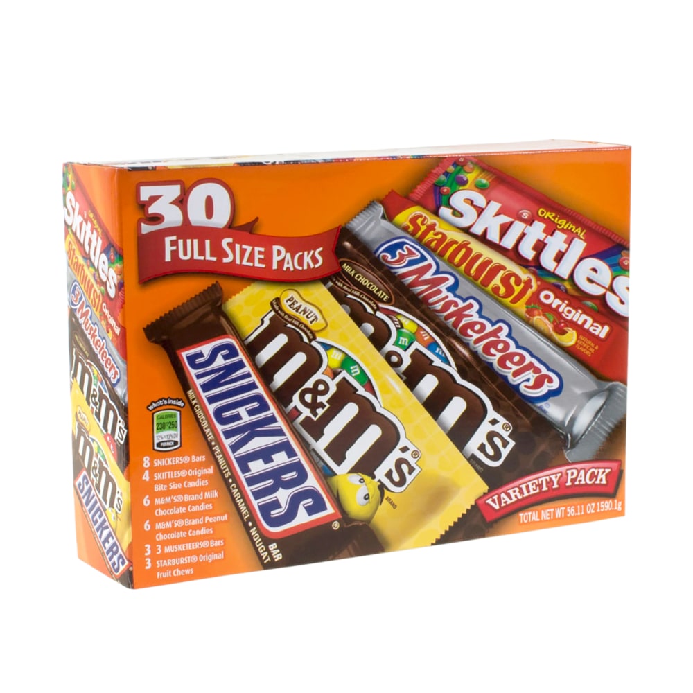 M&Ms Mars One Stop Variety Pack, Pack Of 30