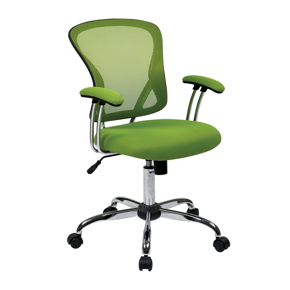 Office Star Avenue Six Juliana Mesh Task Chair, Green/Silver