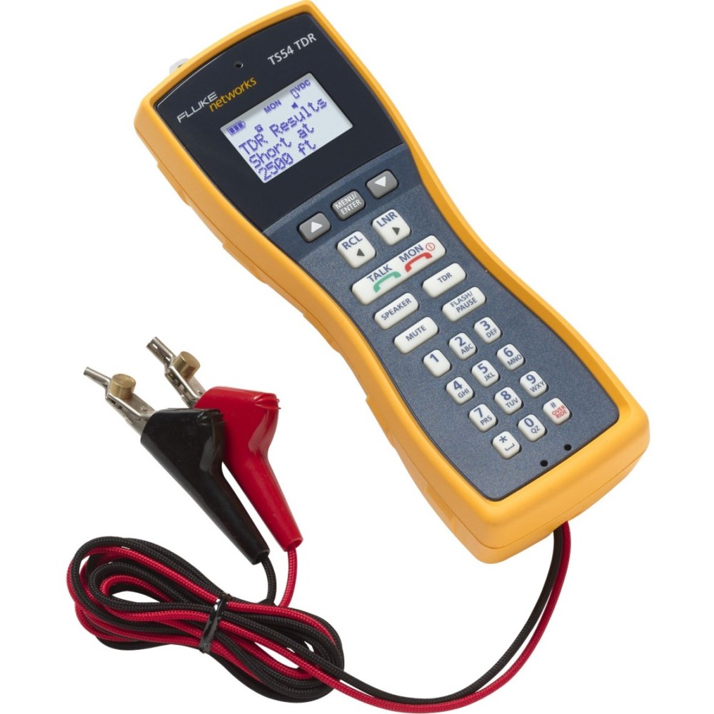 Fluke Networks Test Set + TDR, ABN with Piercing Pin - Cable Length Testing, Voice Signal Testing, Video Signal Testing, Voltage Monitor, Current Measurement