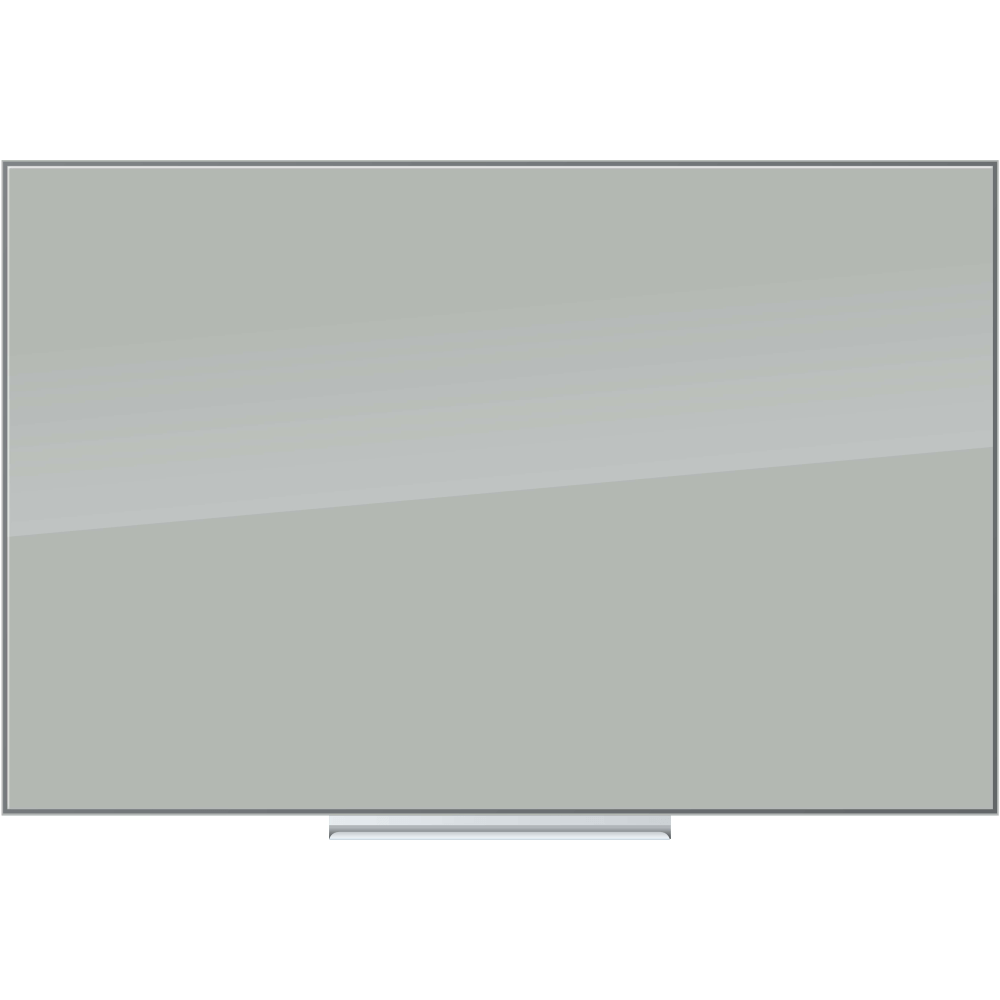 U Brands Frameless Floating Non-Magnetic Glass Dry-Erase Board, 36in X 24in, Gray (Actual Size 35in x 23in)