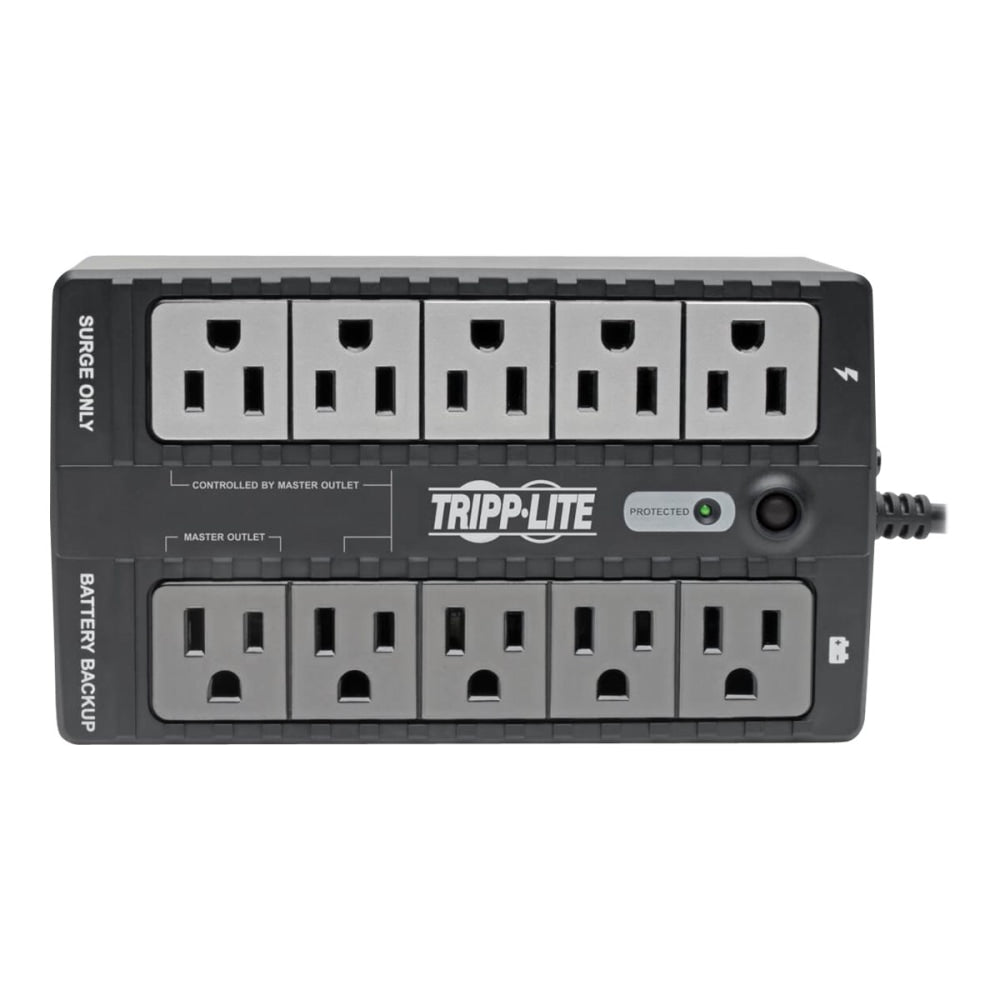 Tripp Lite ECO Series 10-Outlet Energy-Saving Standby UPS System, Black, ECO550UPS