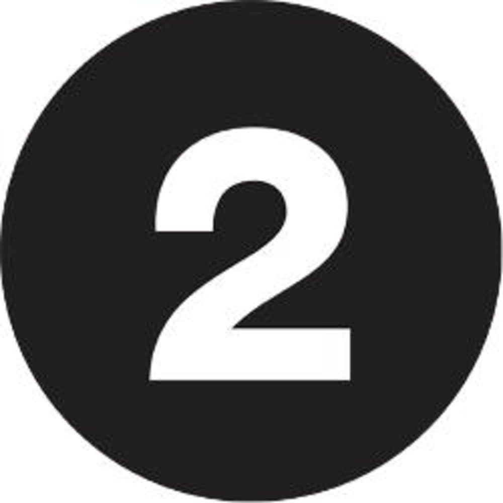Tape Logic Black - " Number Labels 2in, DL6770, Roll of 500