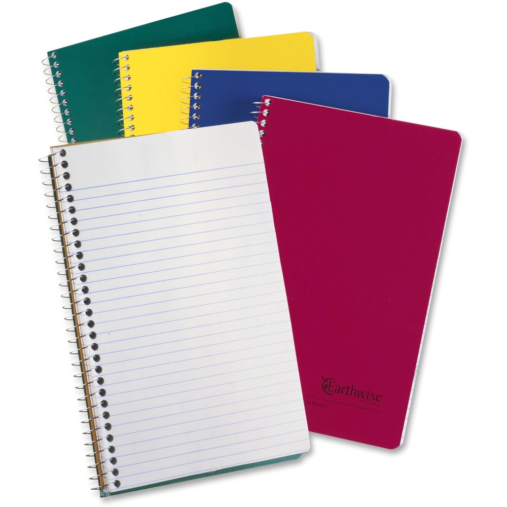 Oxford 3-Subject Wirebound Notebook, 6in x 9 1/2in, 150 Sheets, 30% Recycled, Assorted Colors