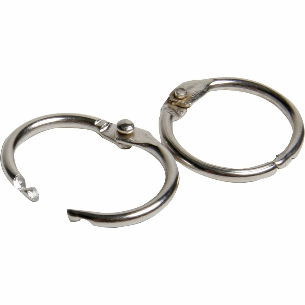CLI Multipurpose Book Rings - 0.5in Diameter - Round - Silver - Steel - 100 / Box