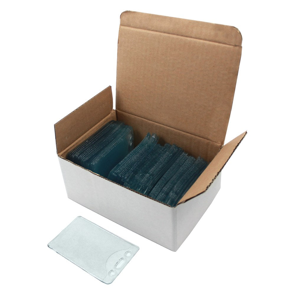 C-Line Vinyl Vertical ID Badge Holders, 2 3/8in x 3 3/8in, Clear, Pack Of 100