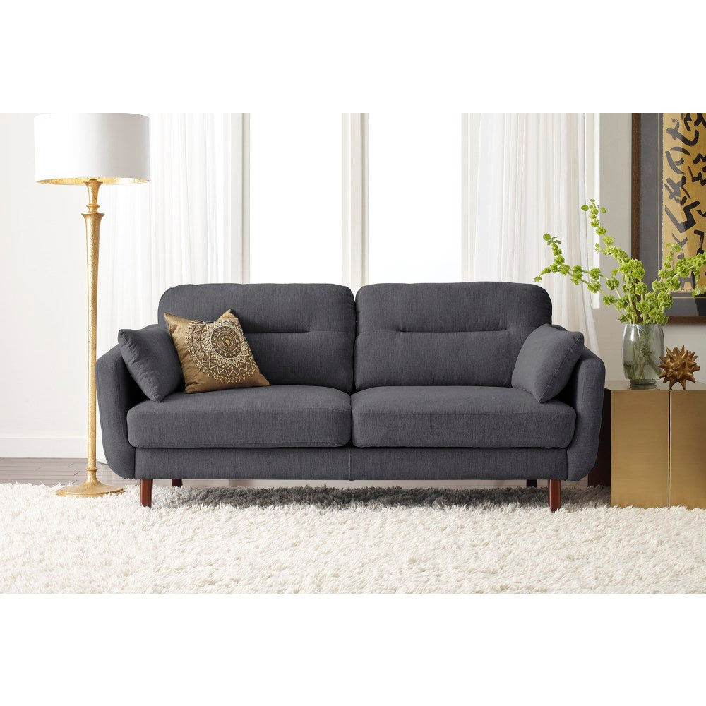 Serta Sierra Collection Loveseat, Slate Gray/Chestnut