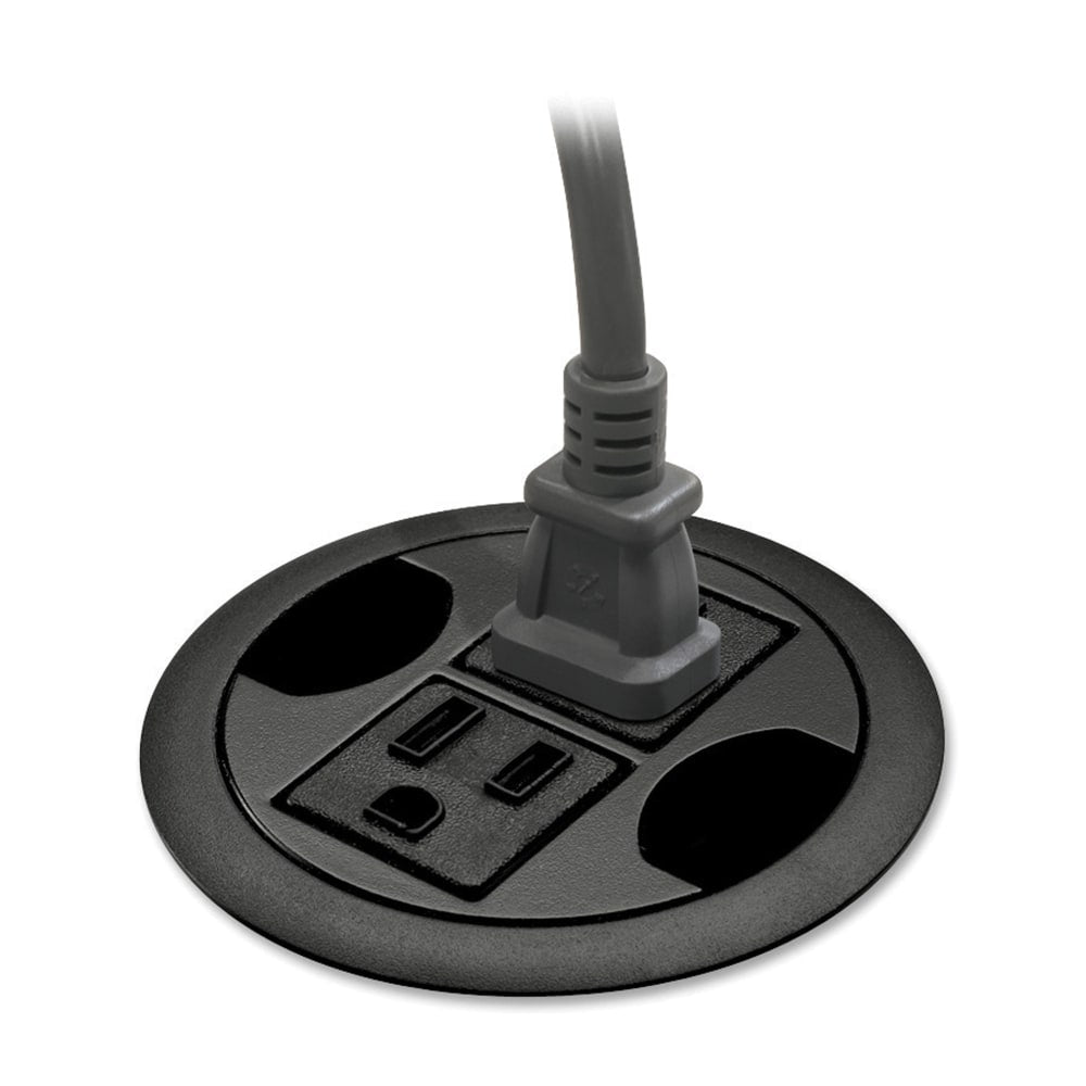 HON AC Power Grommet Hub, 3in Diameter, Black
