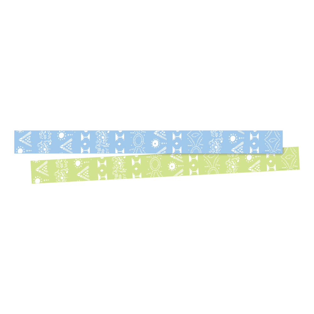 Barker Creek Double-Sided Borders, 3in x 35in, Calm, 12 Strips Per Pack, Set Of 2 Packs