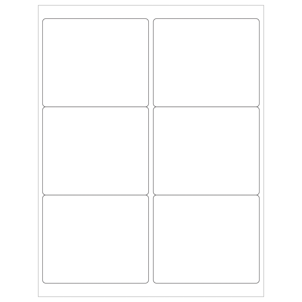 Tape Logic Removable Laser Labels, LL266, Rectangle, 4in x 3 3/8in, White, Case Of 600