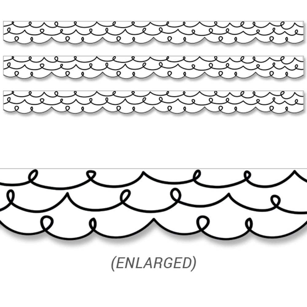 Creative Teaching Press EZ Border, Core Decor Loop-De-Loop, 48' Per Pack, Set Of 3 Packs