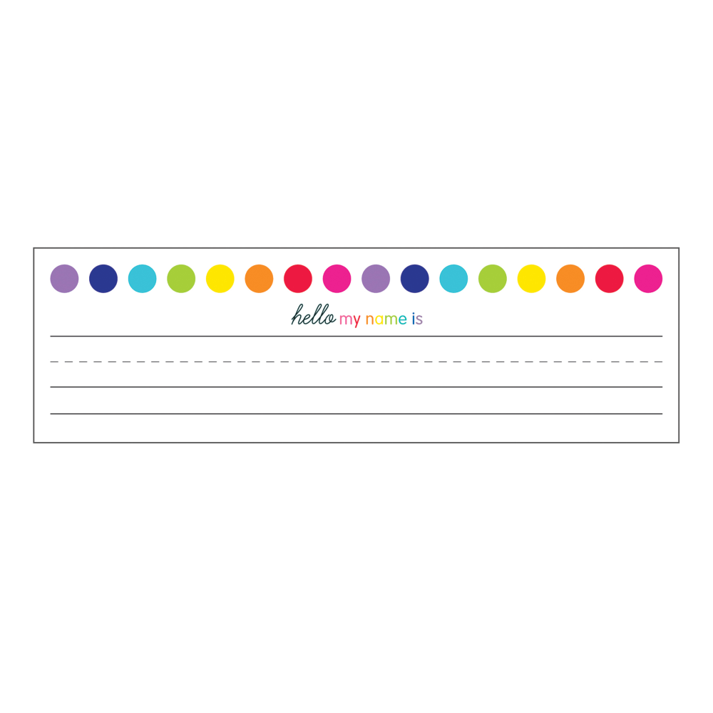 Schoolgirl Style Desk Nameplates, 9-1/2in x 2-7/8in, Just Teach, Pack Of 36 Nameplates