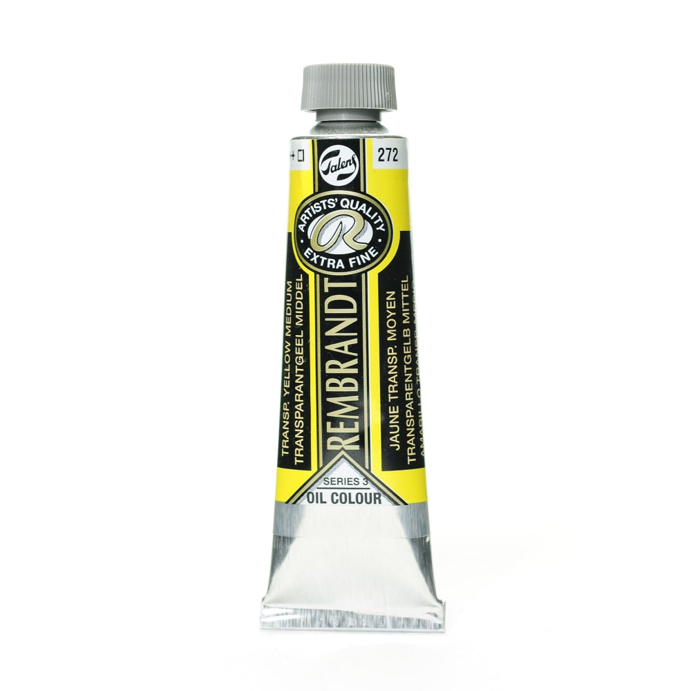 Rembrandt Artists Oil Colors, 40 mL, Transparent Yellow Medium, 272