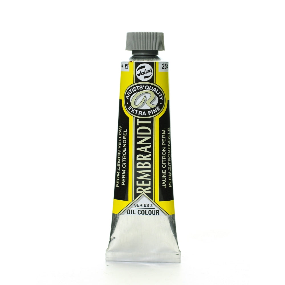 Rembrandt Artists Oil Colors, 40 mL, Permanent Lemon Yellow, 254