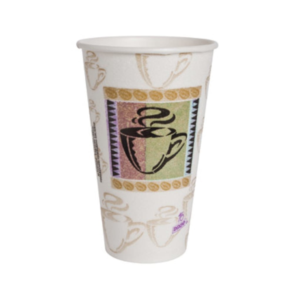 Dixie PerfecTouch Coffee Haze Hot Cups - 50 - 16 fl oz - 1000 / Carton - Multi - Paper - Coffee, Hot Drink