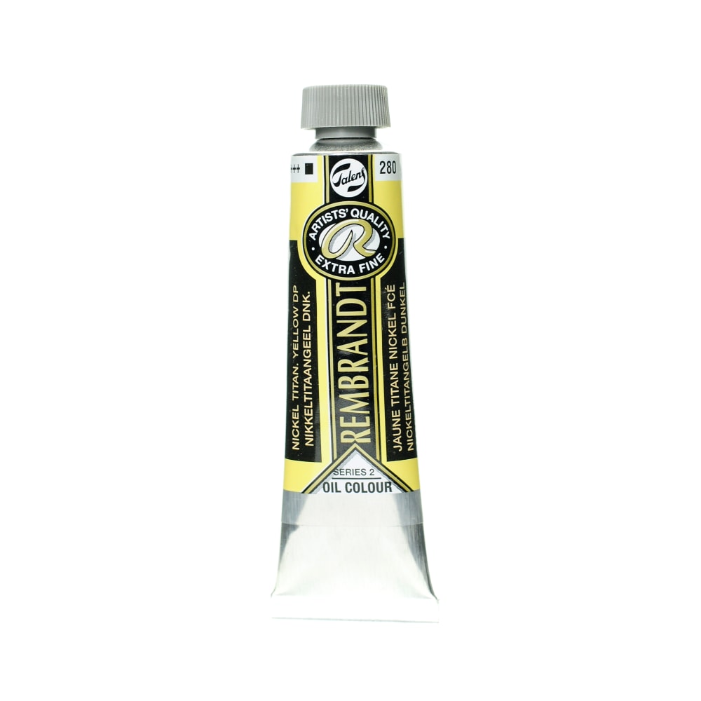 Rembrandt Artists Oil Colors, 40 mL, Nickel Titanium Yellow Deep, 280, Pack Of 2