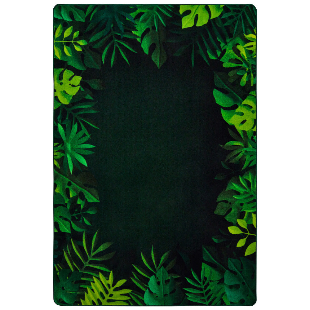 Carpets for Kids Pixel Perfect Collection Tropical Paradise Activity Rug, 6ft x 9ft, Green
