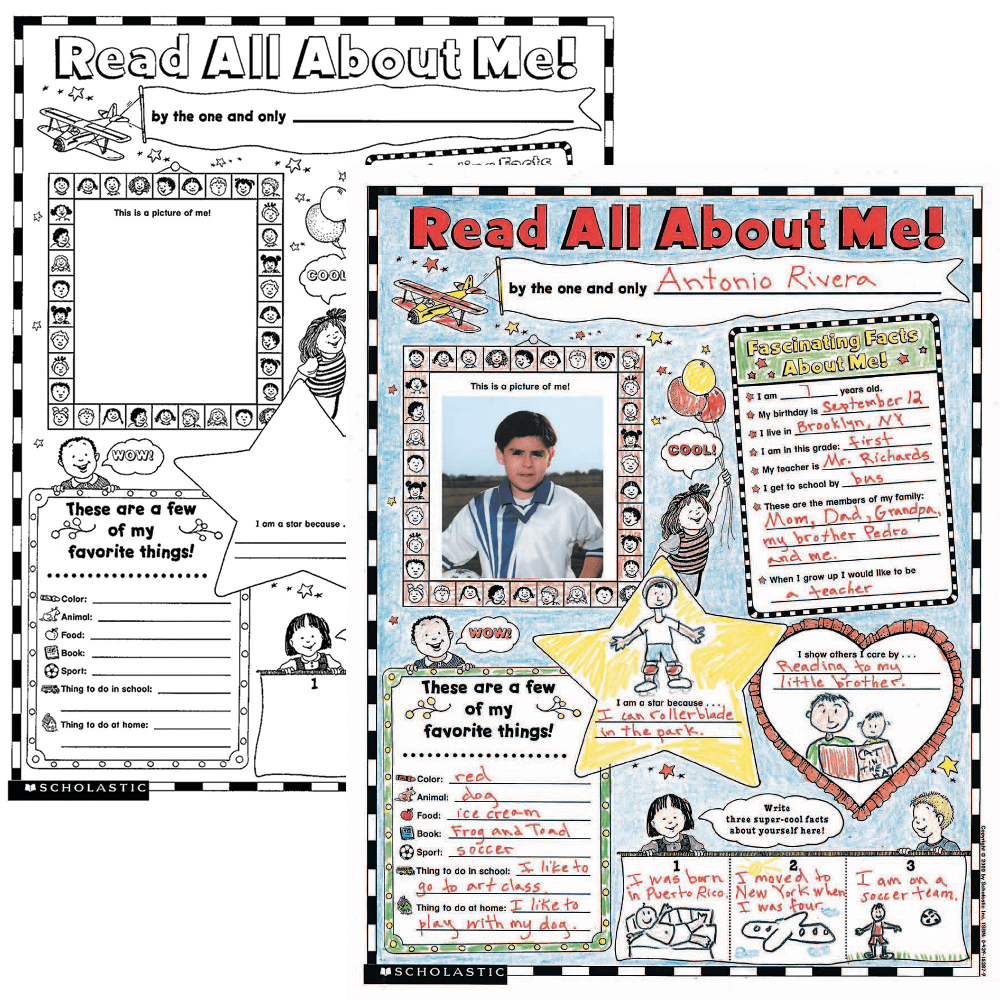 Scholastic Instant Personal Posters - Read All About Me!