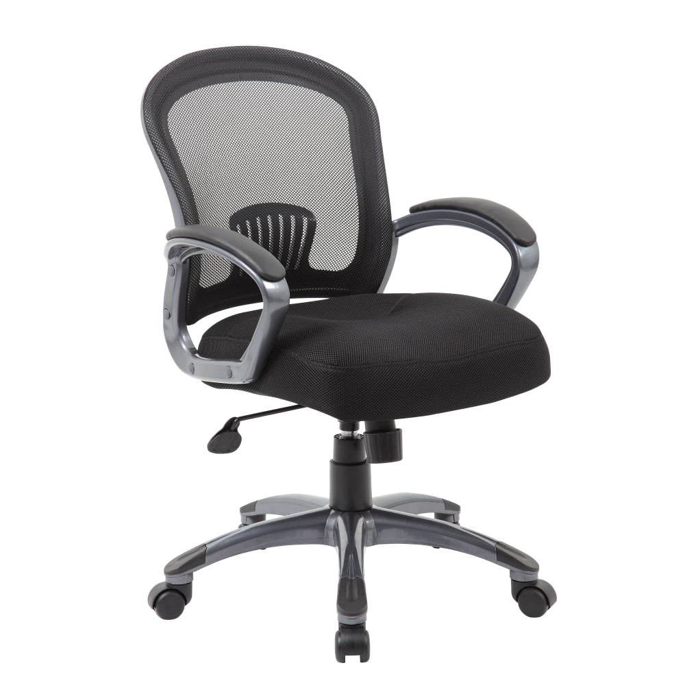 Boss Office Products Mesh Mid-Back Task Chair, Black