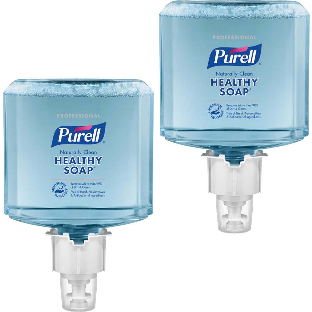 Purell ES6 Professional Foam Hand Soap, Naturally Clean Scent, 40.5 Oz, Carton Of 2 Refills