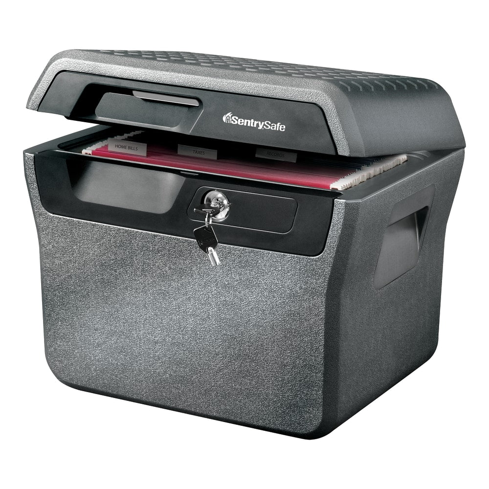 SentrySafe Waterproof Fire-Resistant File Holder, 44-Lb, 0.66 Cu Ft Capacity, Charcoal Gray