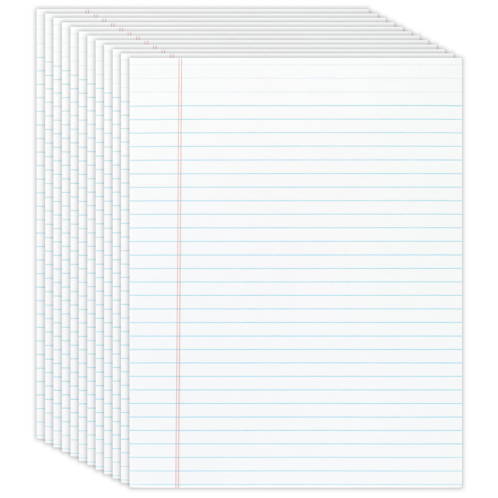 Office Depot Brand Glue-Top Legal Pads, 8 1/2in x 11in, Legal Ruled, 50 Sheets, White, Pack Of 12 Pads