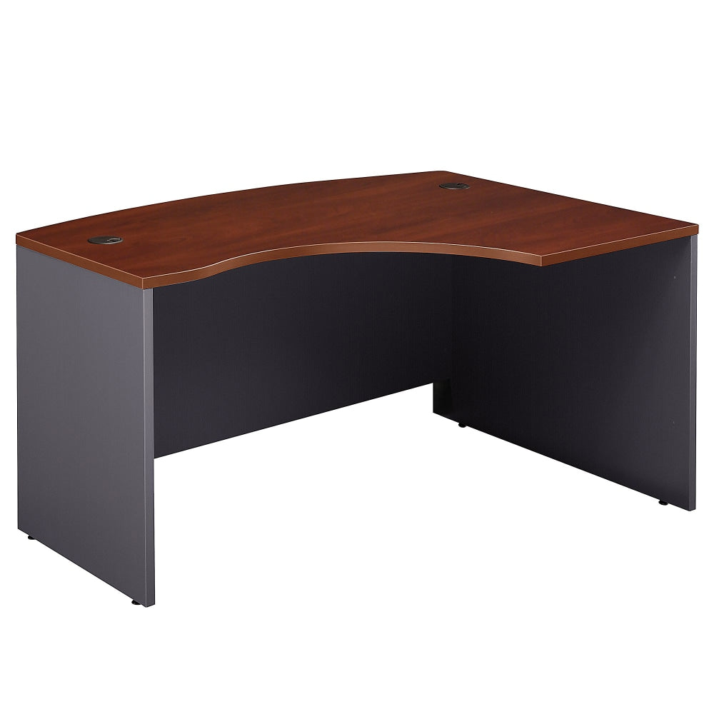 Bush Business Furniture 59inW L-Shaped Right-Handed Corner Desk, Hansen Cherry/Graphite Gray, Standard Delivery