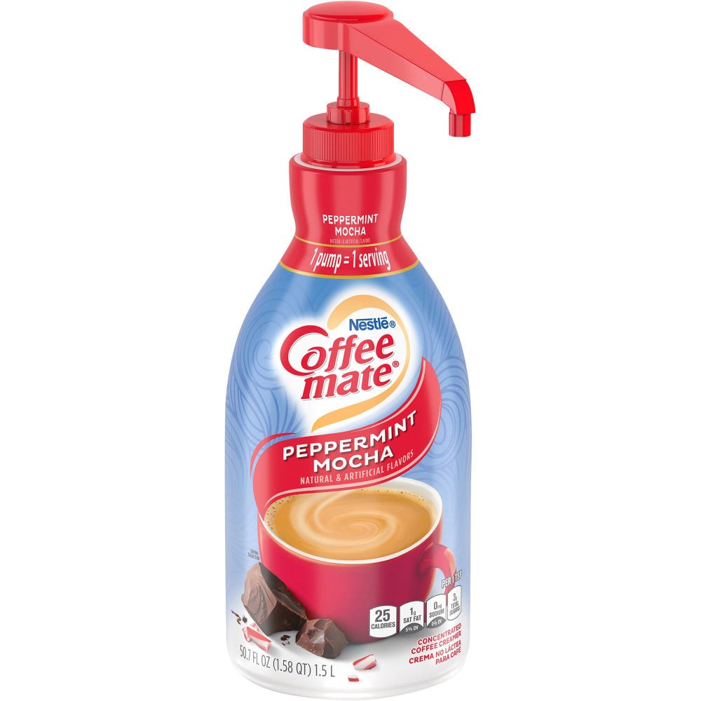 Nestle Coffee-mate Liquid Creamer, Peppermint Mocha Flavor, 50.72 Oz Multiple Serve x 1