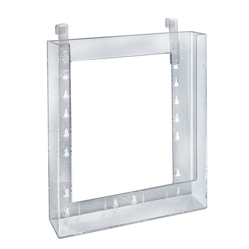 Azar Displays Styrene Letter-Size Brochure Holders, Hanging, 11 1/4inH x 9 1/8inW x 1 1/4inD, Clear, Pack Of 10