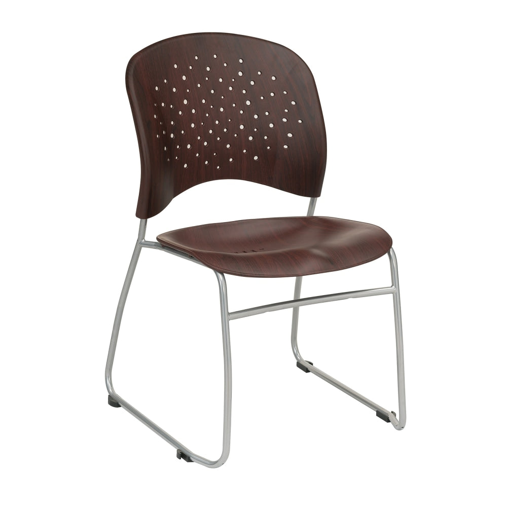 Safco Reve Wood Guest Chair, Mahogany