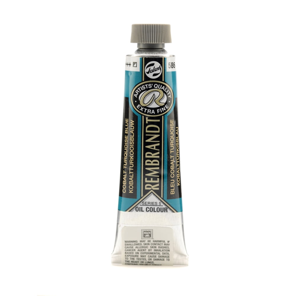 Rembrandt Artists Oil Colors, 40 mL, Cobalt Turquoise Blue, 586