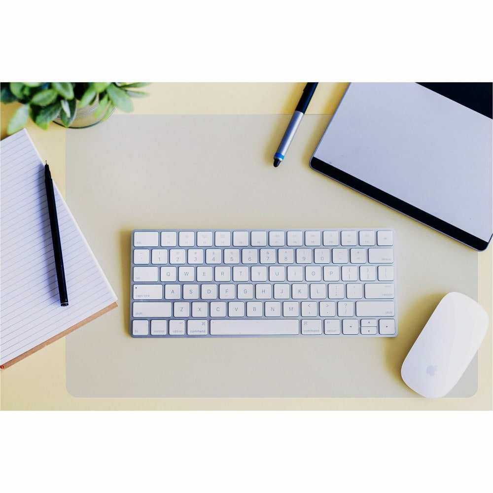 Desktex Polycarbonate Desk Pad 20in x 36in - Clear Rectangular Polycarbonate Desk Pad - 36in L x 20in W x 0.03in D