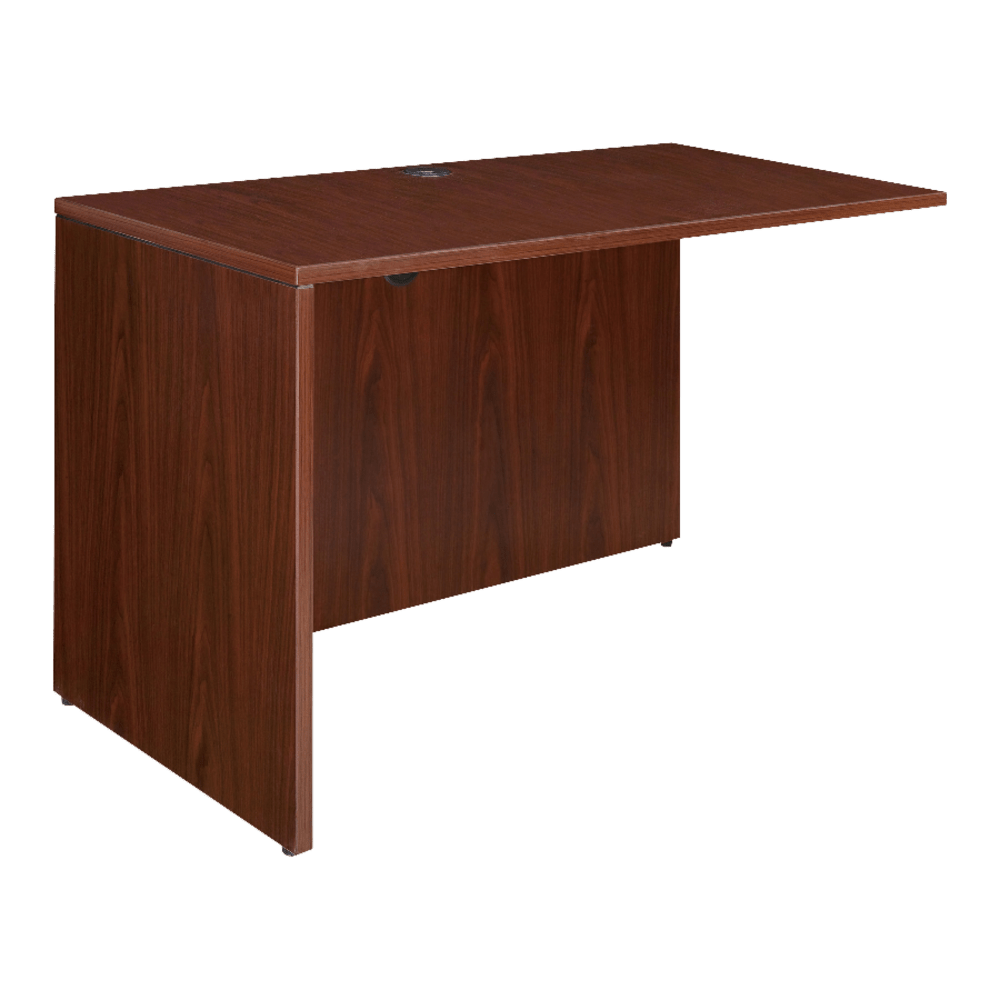 Lorell Essentials 42inW Reverse Desk Return Shell, Mahogany