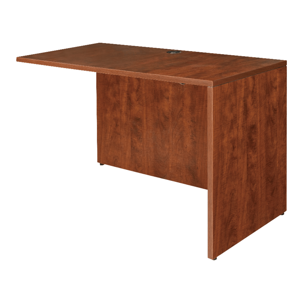 Lorell Essentials 42inW Reverse Desk Return Shell, Cherry
