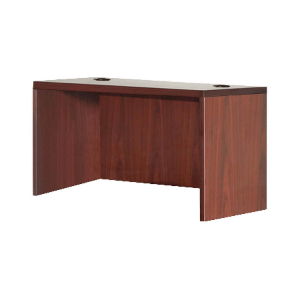 Lorell Essentials 48inW Rectangular Computer Desk Shell, Mahogany