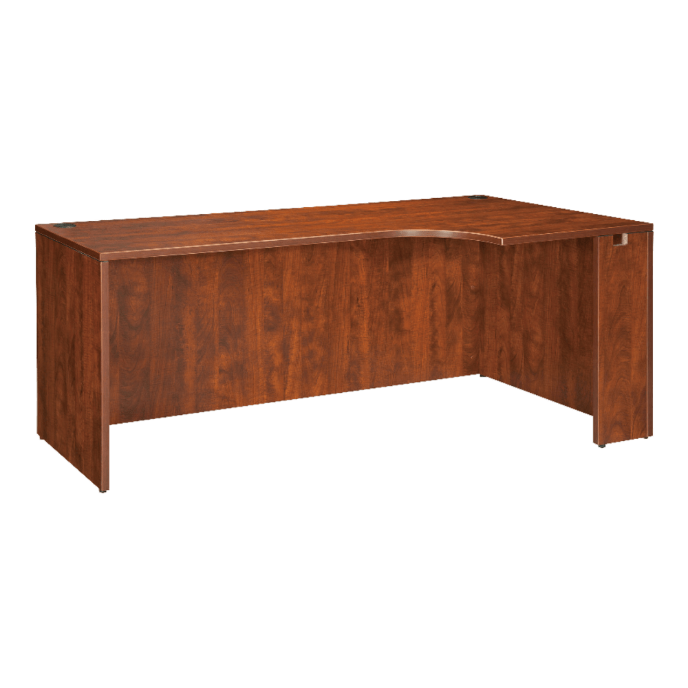 Lorell Essentials 72inW Corner Computer Desk Credenza, Right, Cherry