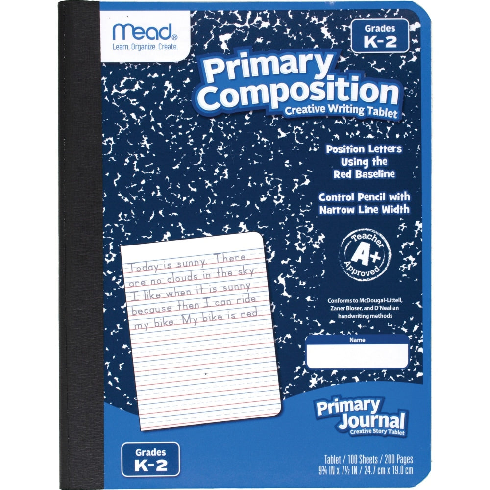 Mead Primary K-2 Creative Story Journal, 7 1/2in x 9 1/2in, 100 Sheets, Manuscript Alphabet