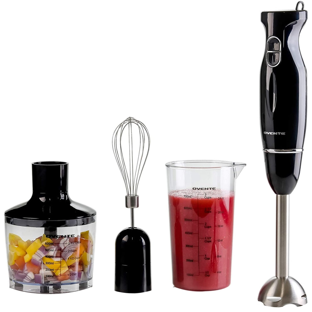 Ovente HS565B Immersion Hand Blender Set, 15-7/16in x 2-1/2in, Black