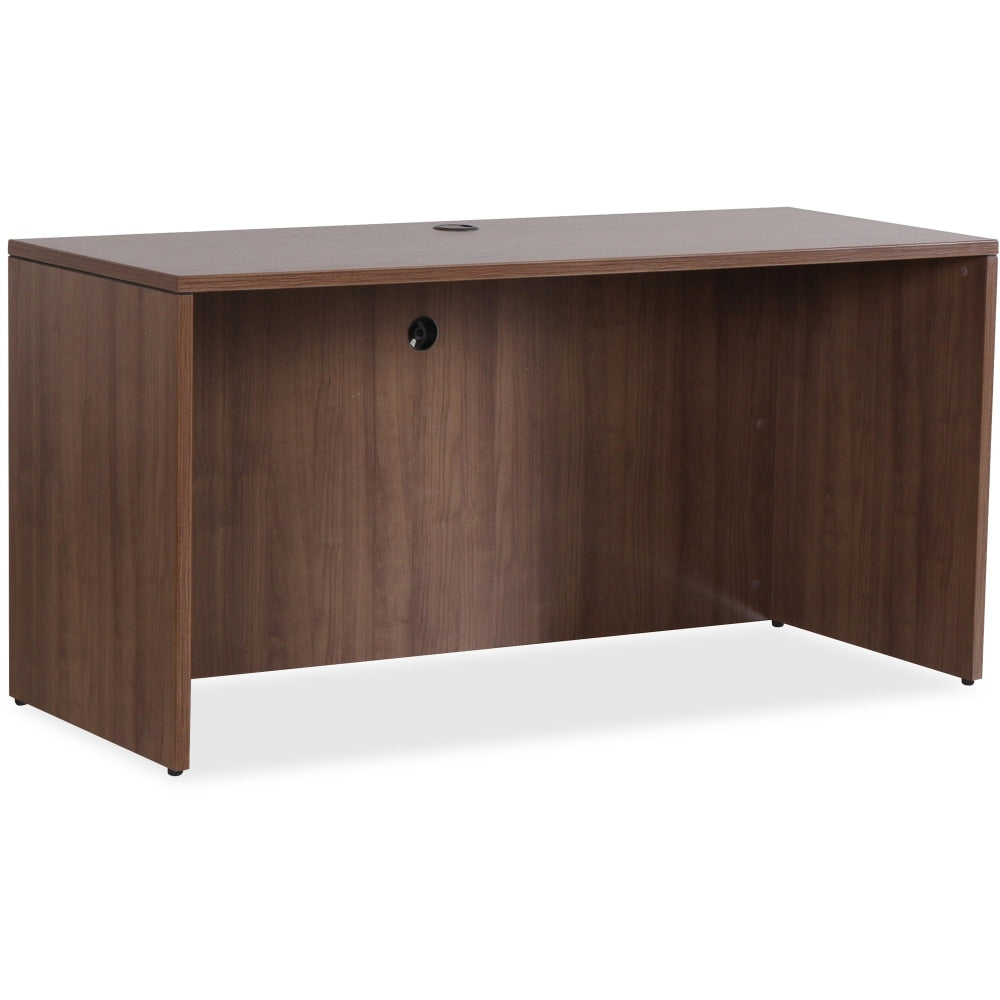 Lorell Essentials 66inW Computer Desk Credenza Shell, Walnut